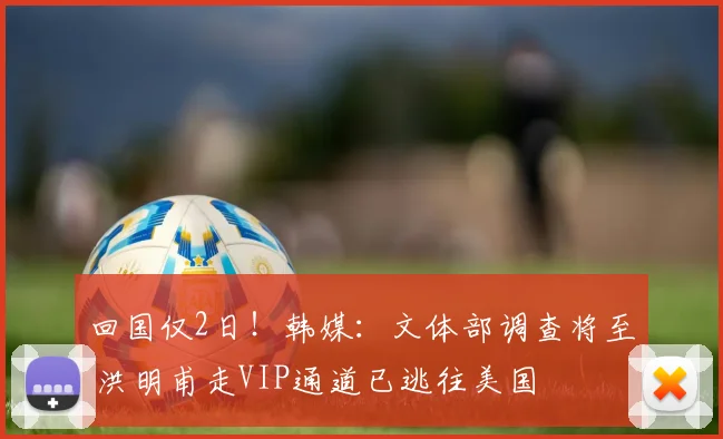 回国仅2日！韩媒：文体部调查将至 洪明甫走VIP通道已逃往美国
